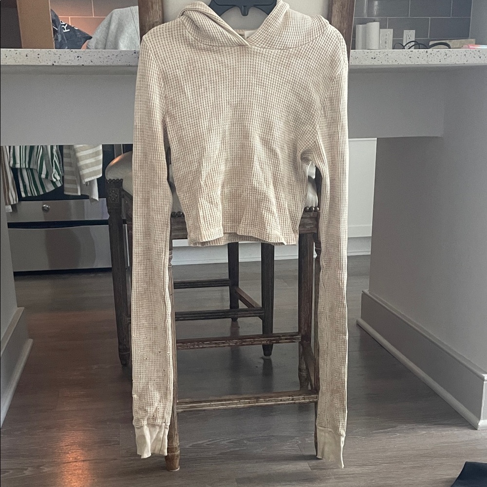 Cotton Citizen Cream Hooded Sweatshirt